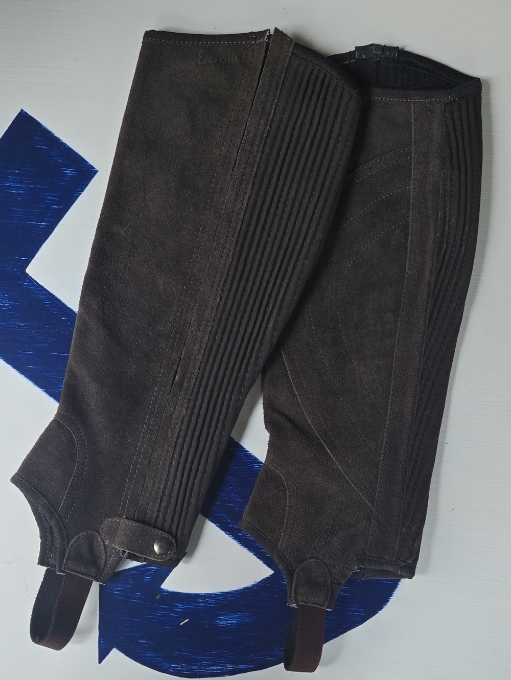 Dublin Mushroom Suede Half Chap Size Medium